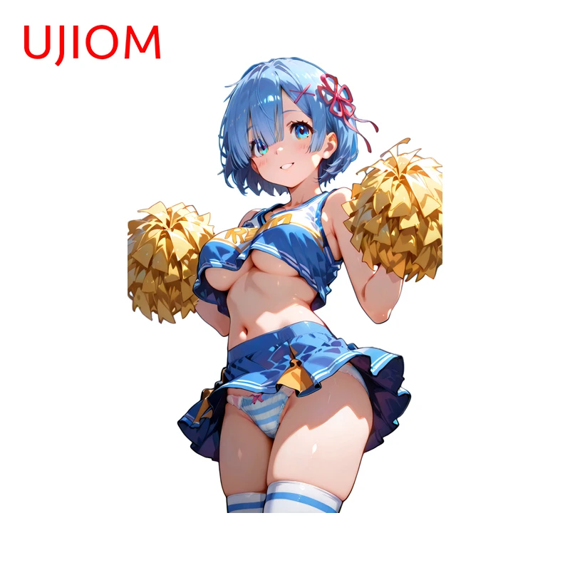 UJIOM Cheerleading Costumes Rem Big Boobs Wall Sticker Eye-catching Creative Anime Decal Waterproof Vinly Murals Accessories