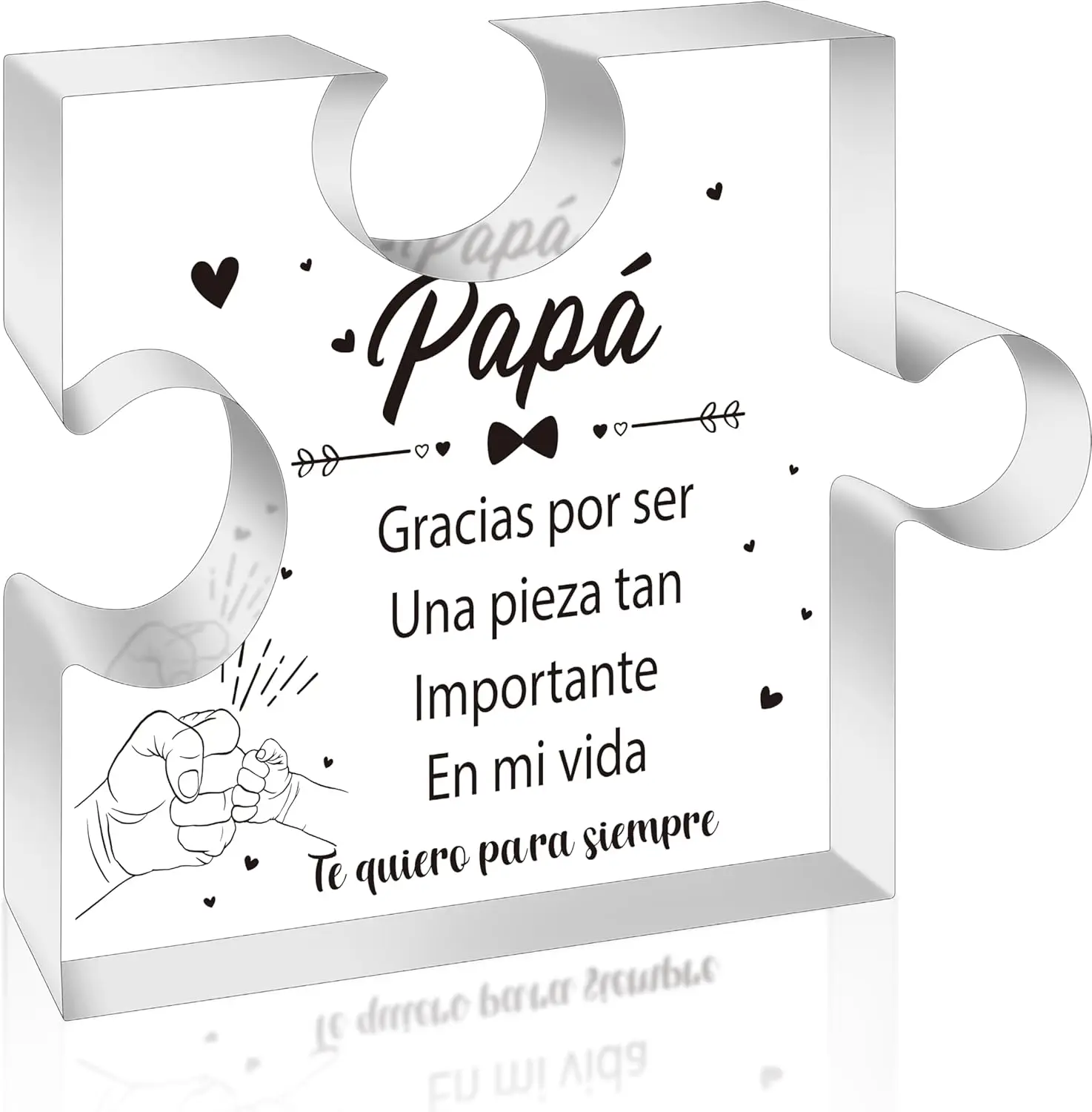Dad Birthday Gifts - Regalos para Papá Puzzle Acrylic Plaque for Office Desk Decor Keepsake Paperweights Gifts for Dad i