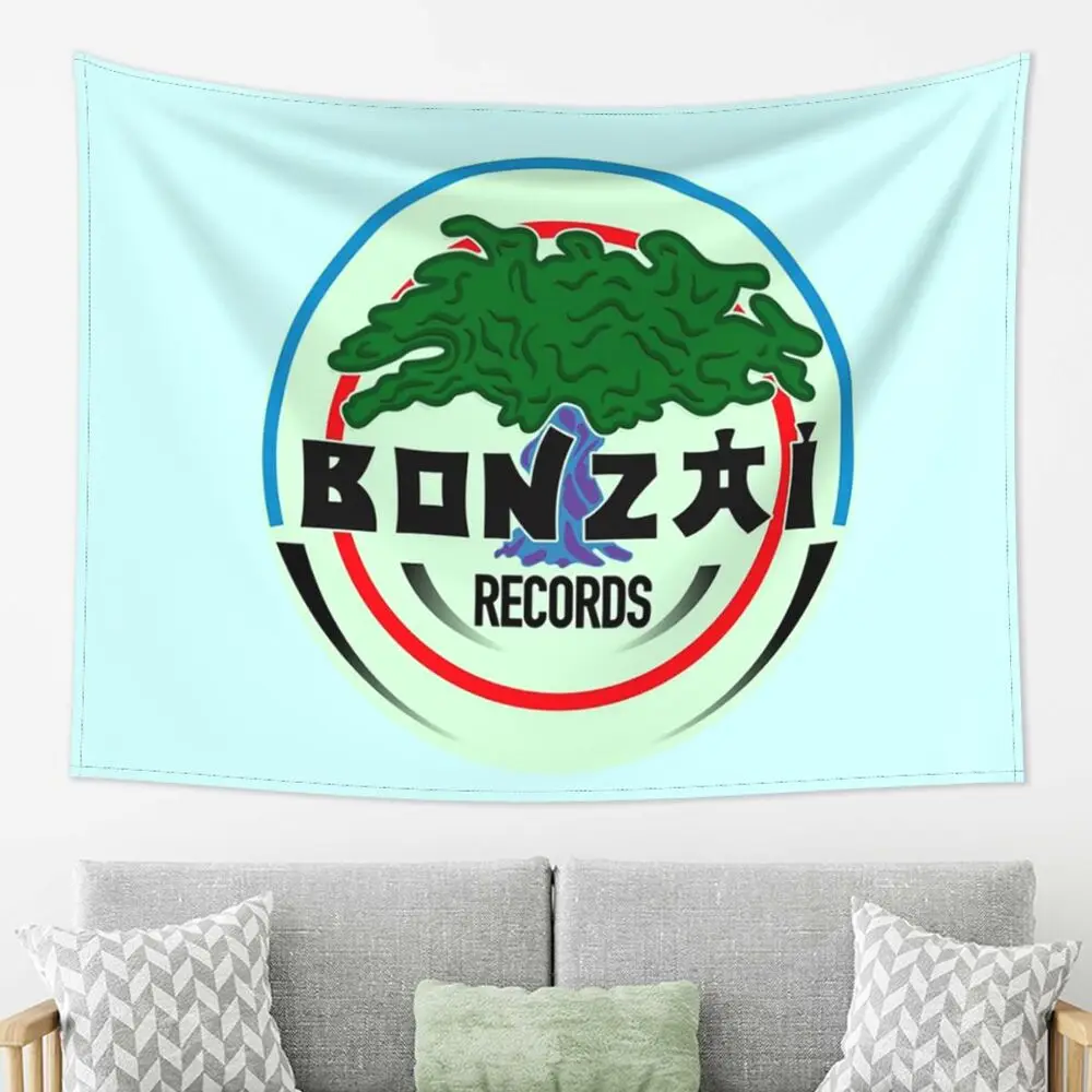 Bonzai Records tapisserie tenture murale esthétique décoration de la maison tapisseries pour dortoir