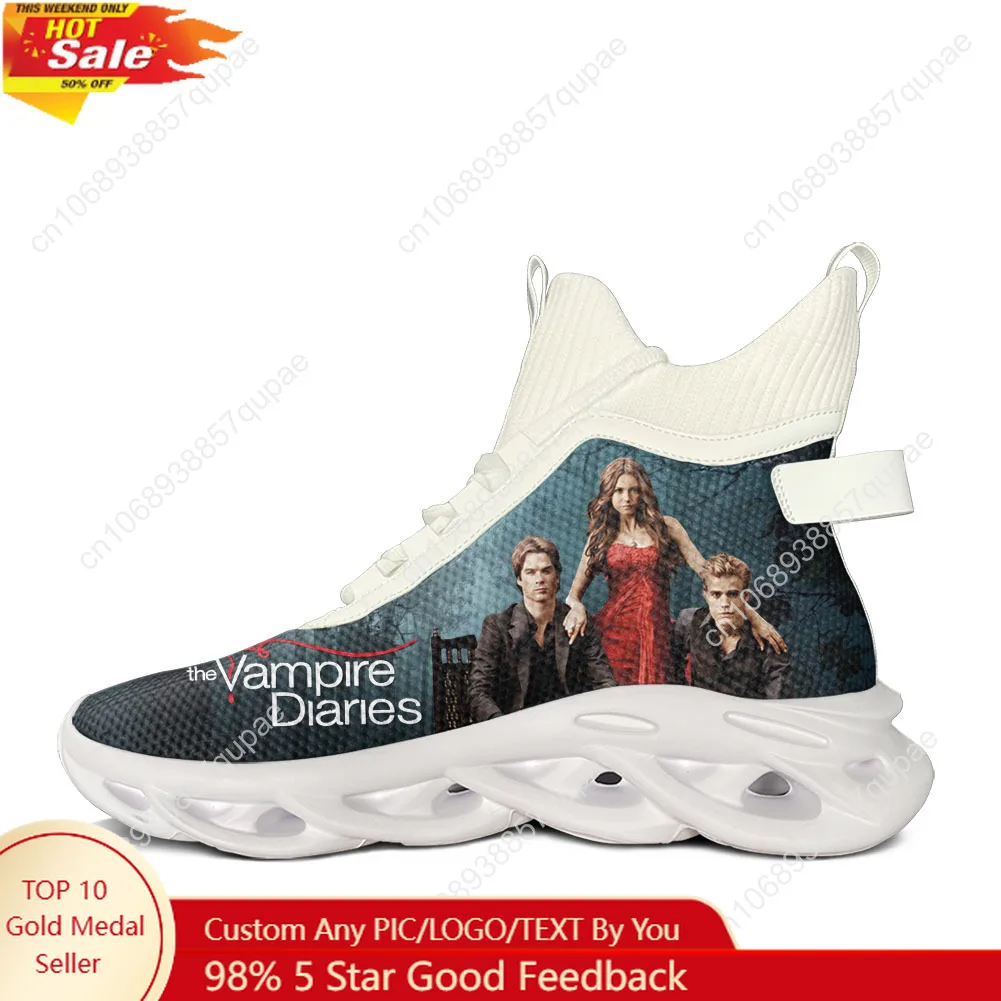 

The Vampire Diaries High Top Flats Sneakers Damon Salvatore Men Women Hiking Sneakers Travel Mountaineering Shoes Running Shoes
