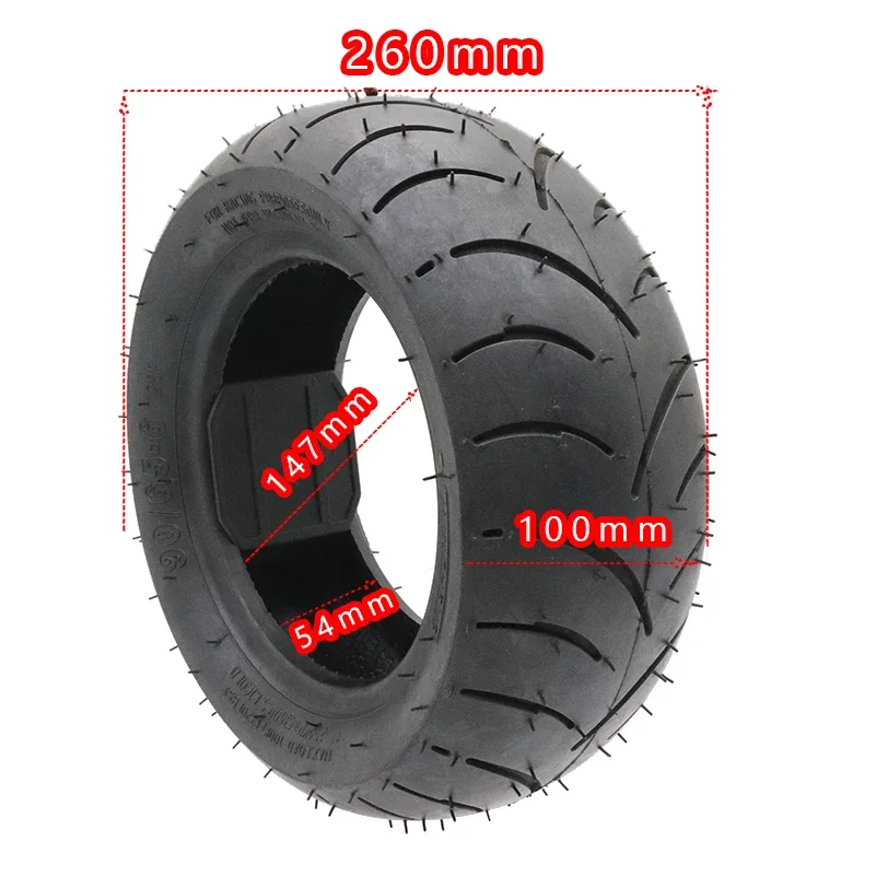 11 Inch 90/65-6 Scooter Tubeless Tire 90/65-6 Rubber Tyre Tube for Electric  Balanced Trolley Hoverboard Skateboard Accessories