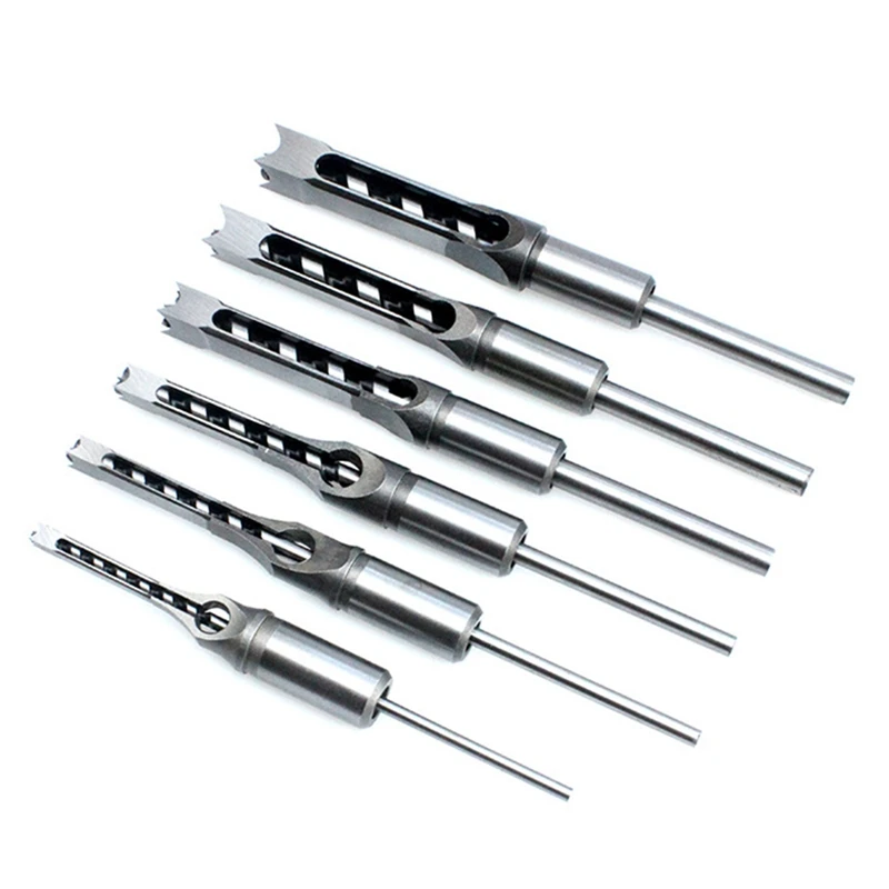 

Woodworking Square Drill Bit Set Twist Drill Bit Mortise Chisel Drill Bit Tool Set Spiral Extension Drill Bit