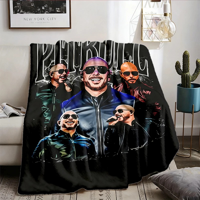 Retro 90s  Pitbull Flannel Blanket, Pitbull Vintage Flannel Blanket