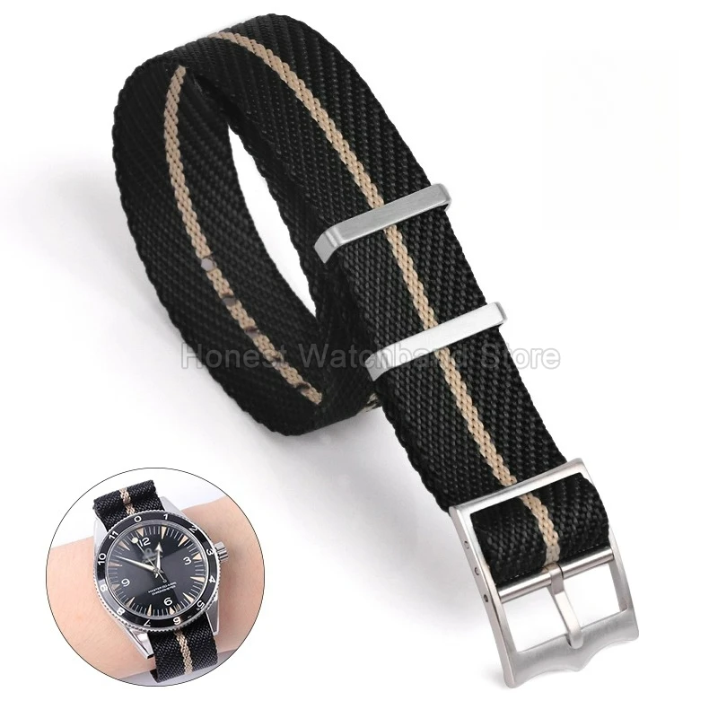Cinturino per orologio in nylon di qualità premium da 22 20 mm per Tudor Heritage Black Bay Bracciale traspirante e delicato sulla pelle Fibbia speciale con fiore