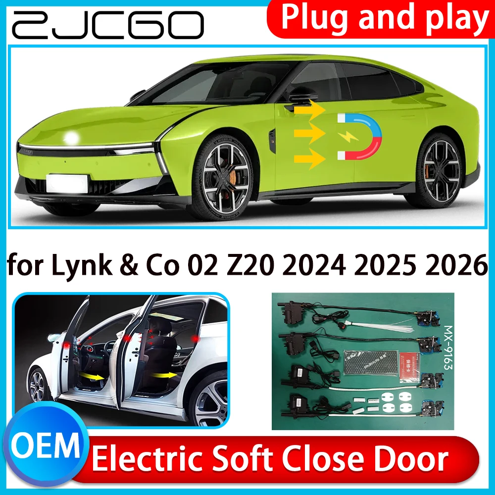 ZJCGO for XPeng P7 Ultra E29 2025 2026 OEM Auto Pull Car Soft Close Door Kit Power Latch Electric Door Catch Soft Closing Assist