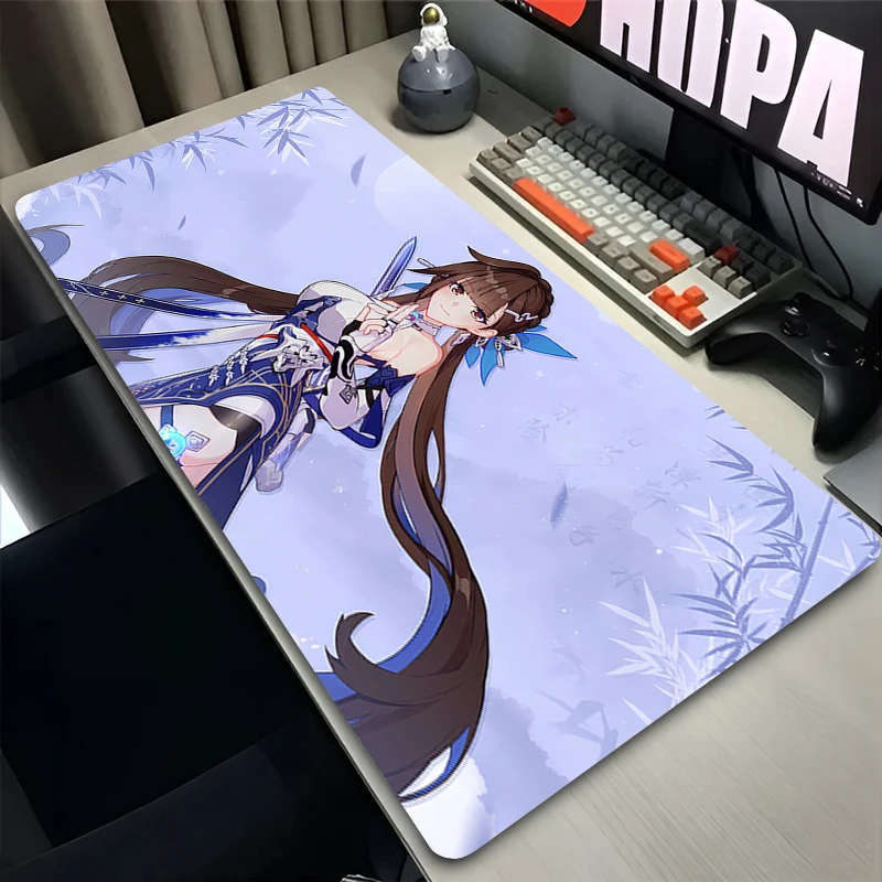 Alfombrilla de ratón antideslizante para oficina, accesorios para juegos de PC, alfombrilla para teclado de Anime h-honkai Impact 3, alfombrilla para ratón con estampado HD, alfombrilla para ratón de escritorio para ordenador portátil