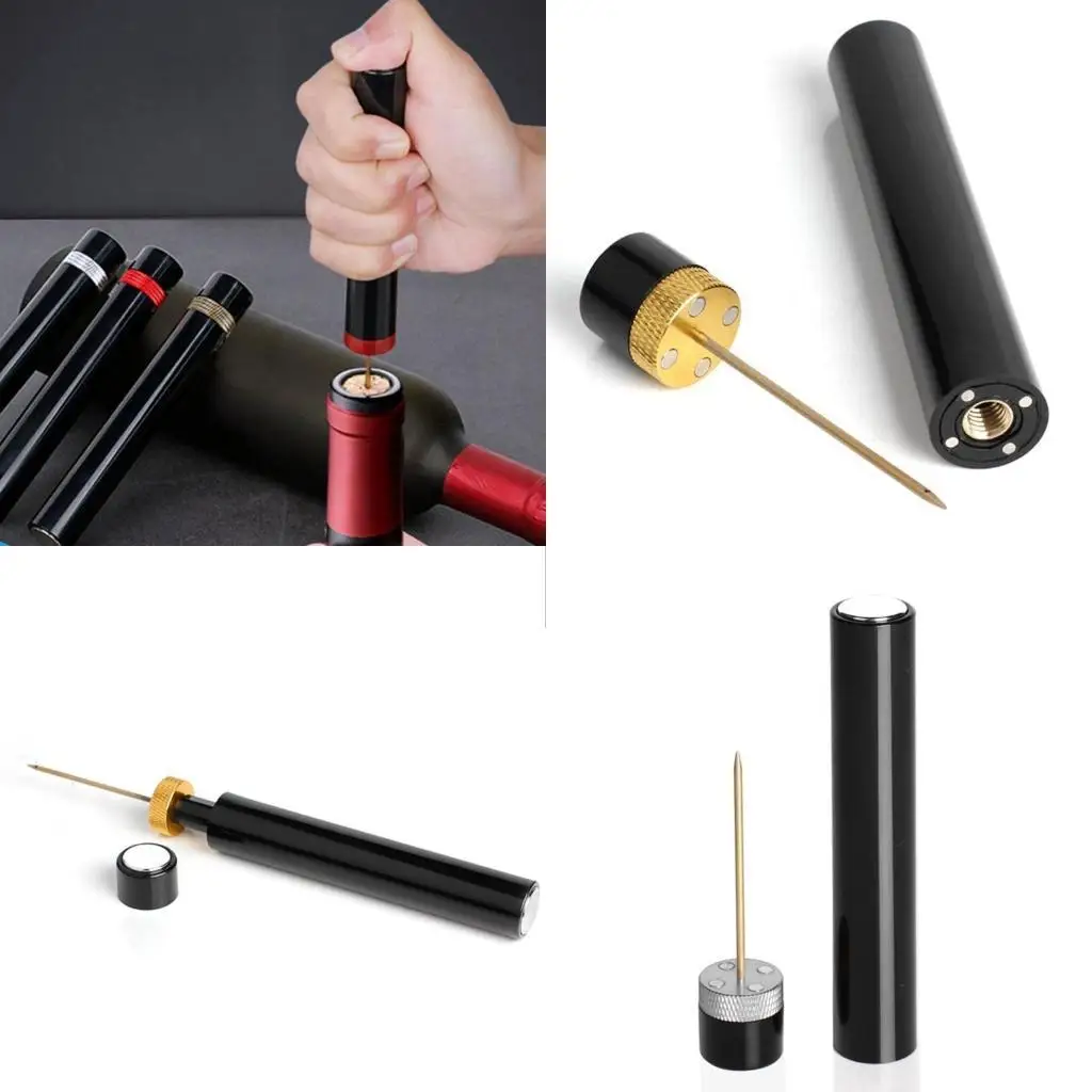 

E8BD Air Pressure Home Wine Bottle Opener Portable Stainless Steel Pin Remover Corkscrew 3 Colors for Wine Lovers Party
