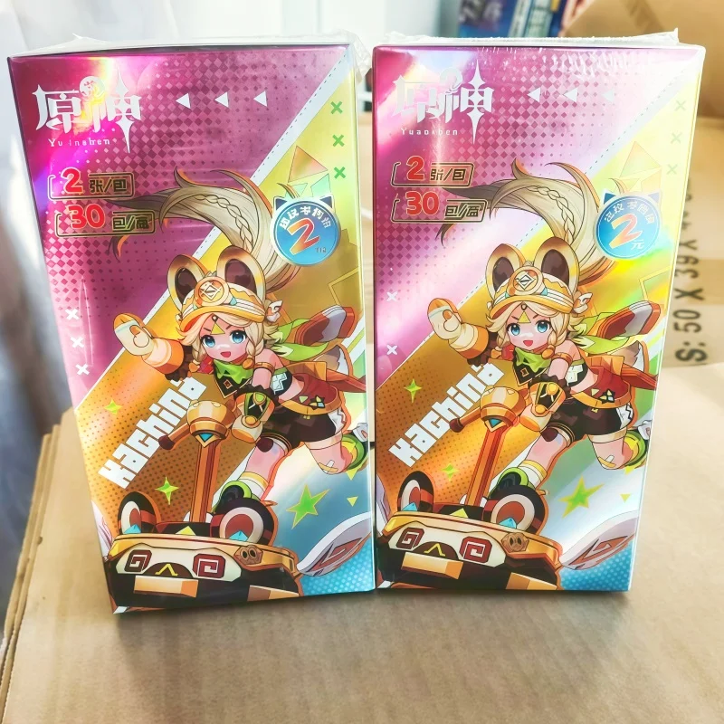 

Горячая оригинальная ударная карта Genshin Rainbow Series Laser Ticket Stub Kaedehara Kokomi Farnia, набор коллекционных карточек, игрушки, подарки