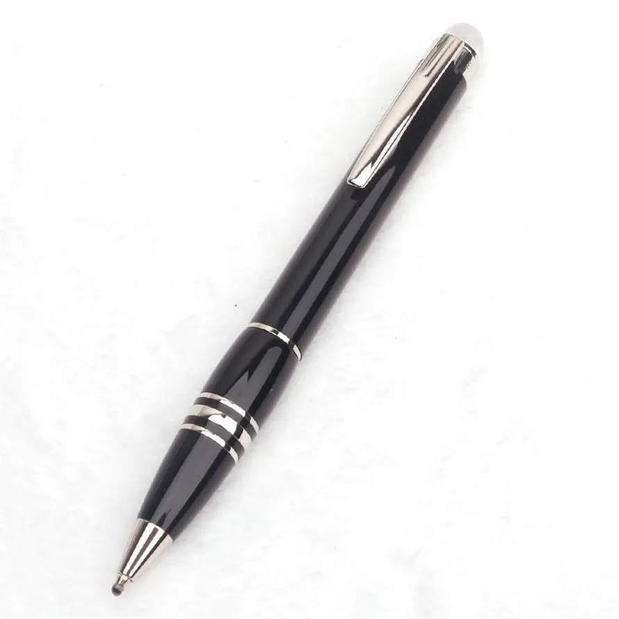 

Limited Edition MB Black Resin Chessboard Crystal Star Rollerball Gel Ballpoint Pen Unique Design Office Series Code NDL33966L