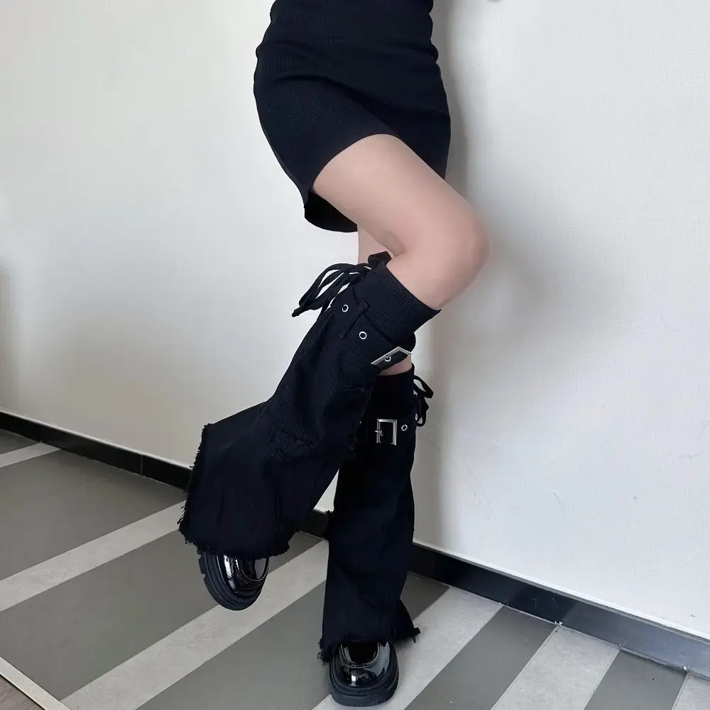 Fashion Y2k Cross Leg Warmers JK Retro Y2k Stockings Lolita Sweet Cool Long Stockings Women