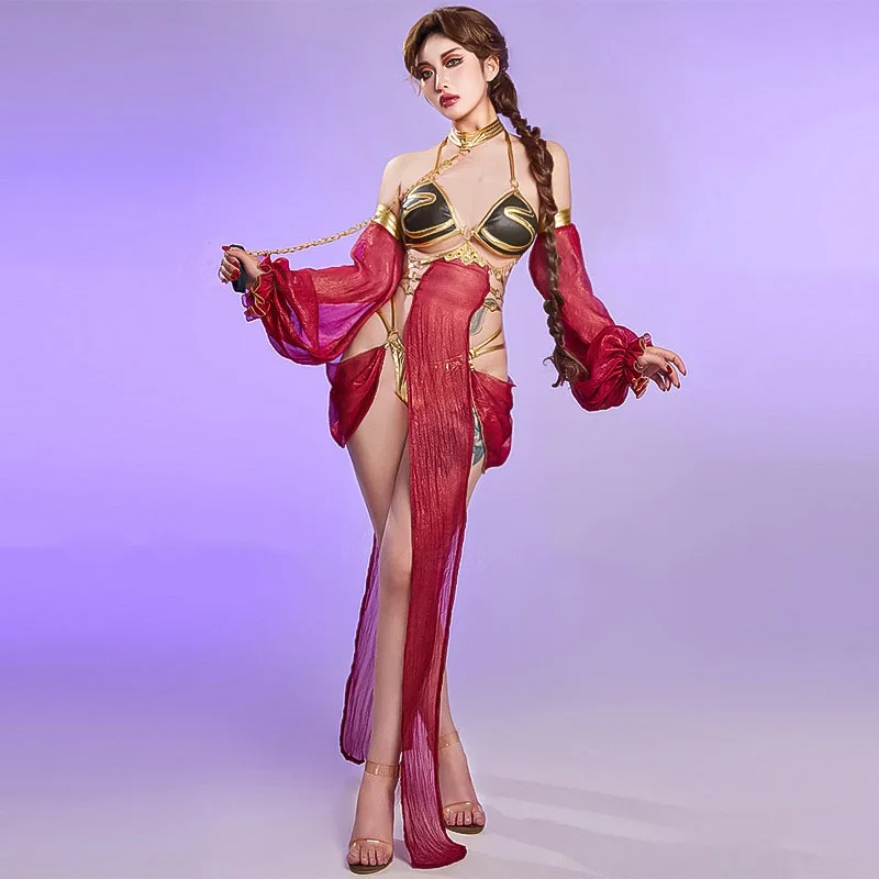 Uniforme de baile Sexy para mujer, ropa de actuación de fiesta de Carnaval y Halloween, disfraz de Leia Organa Solo, vestido de princesa del planeta