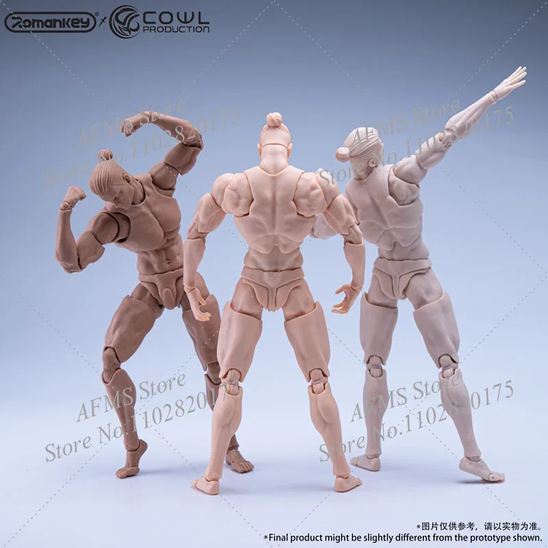 Romankey X COWL 1/12 Scale Super Flexible Joint Body 16.5Cm Strong Muscle Martial Arts Kung Fu Boy Action Figure Model Toys