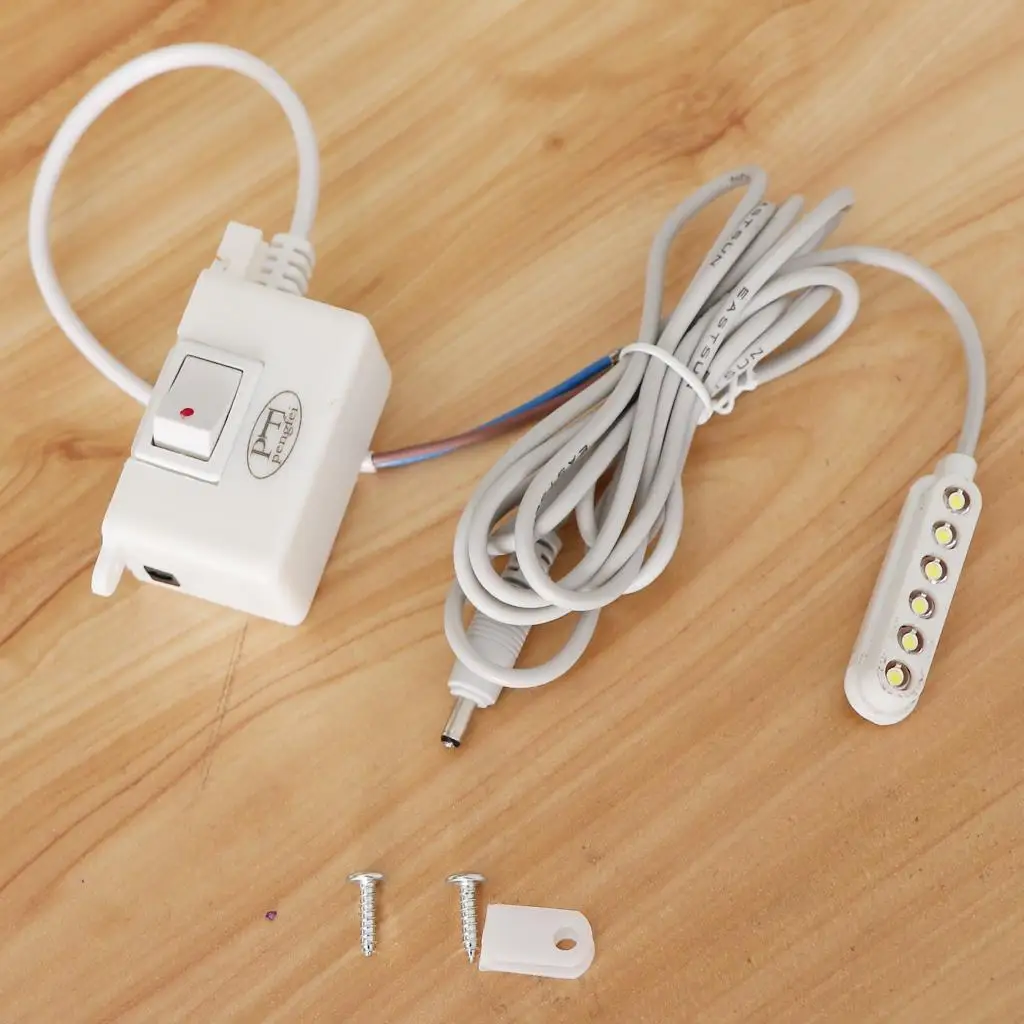 220V 6 LED Light Lamps Sewing Machine Base Switch for Sewing Craft