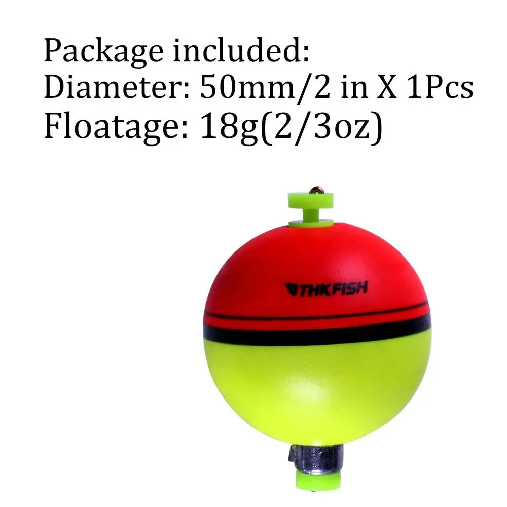 25mm 40mm 50mm Fishing Ball Bobbers Visibility Weighted Round Ball Foam Float EVA Fixed Fishing Float Bobber Fishing Floats