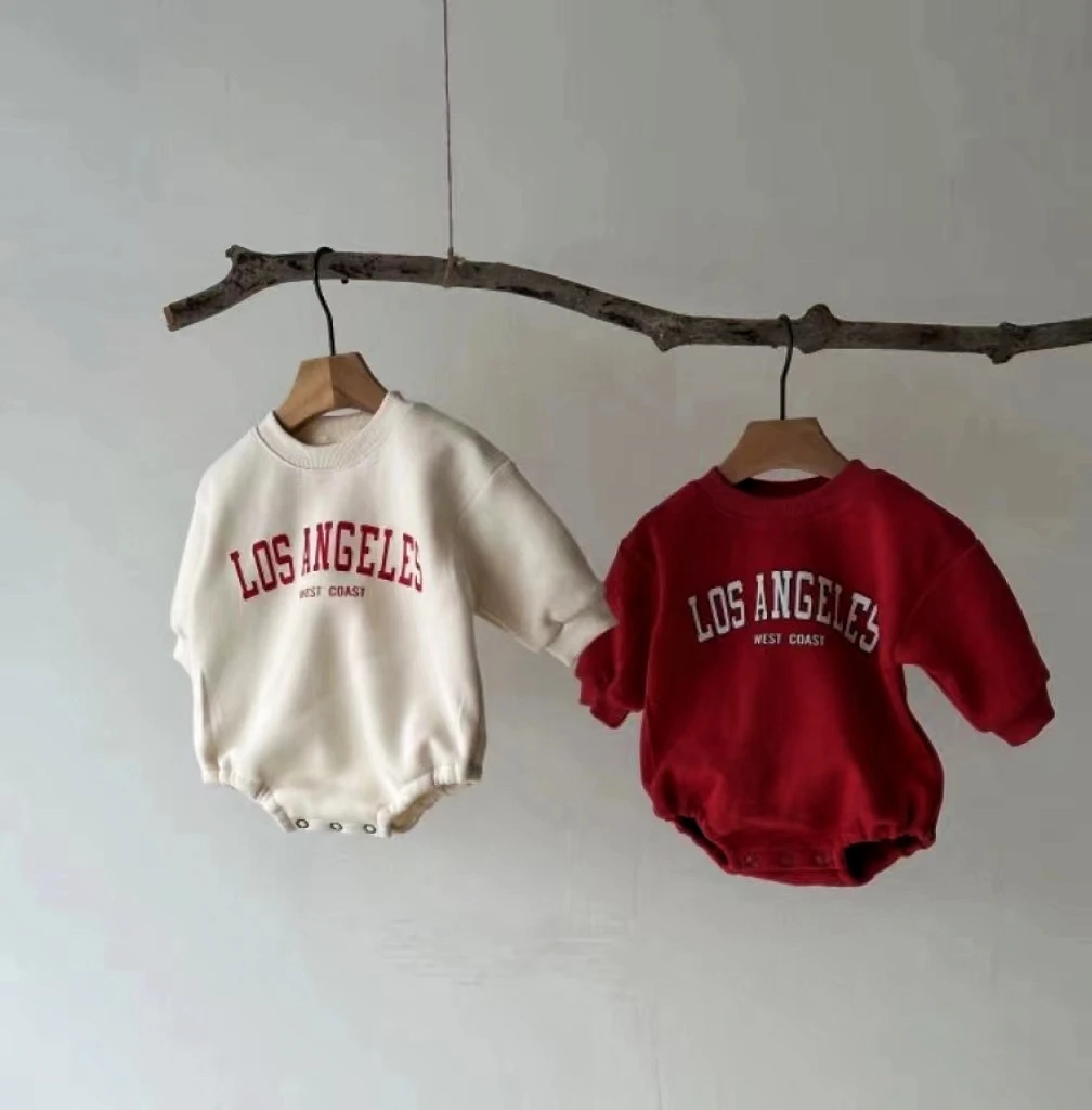 النسخة الكورية من الخريف والشتاء طفل الفتيان والفتيات رسالة القطن القطيفة عارضة جولة الرقبة فضفاضة بذلة الزحف دعوى #2