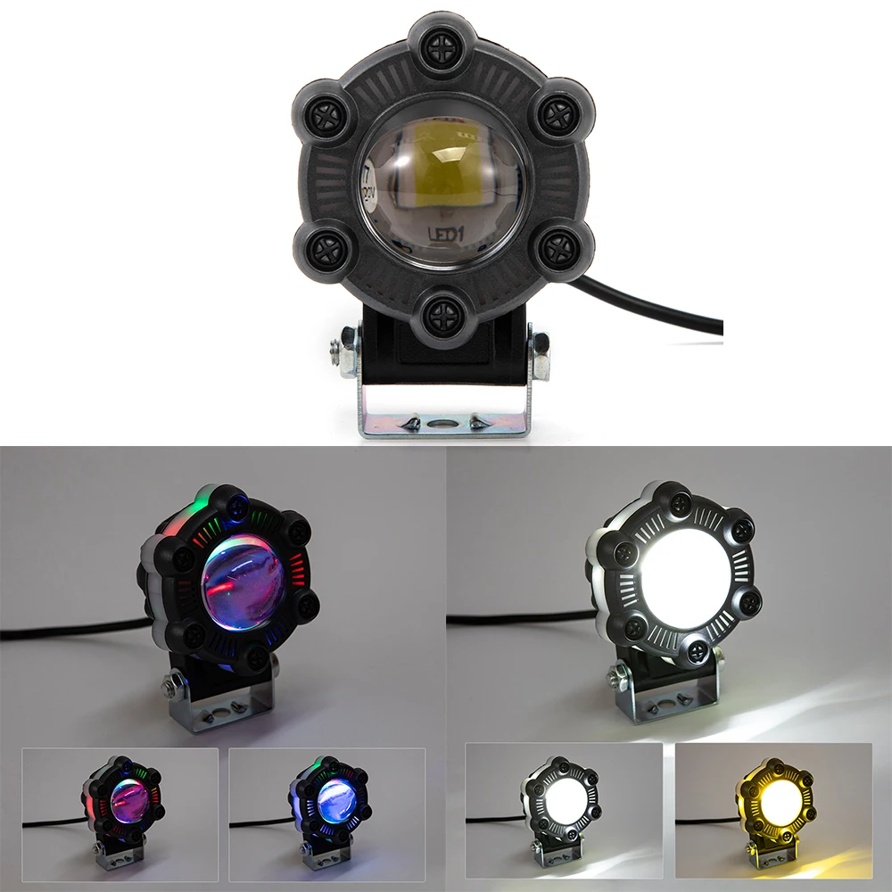 Motorcycle Spotlight 6000K 60W 6000LM High Brightness Driving Light for Jeep SUV ATV