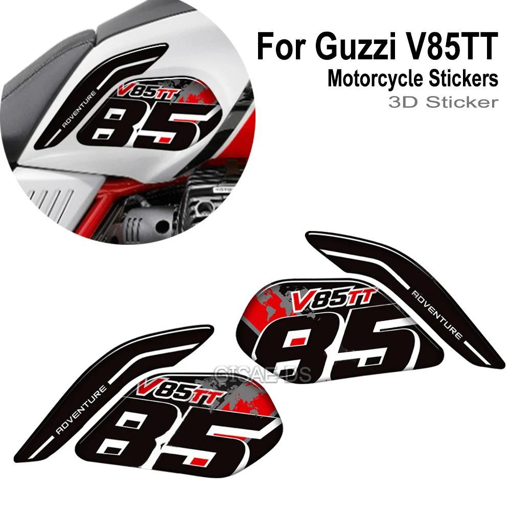 

For Moto Guzzi V85TT V85 TT Motorcycle 3D Stickers Tank Pad Trunk Protector Decals Luggage Cases Emblem Windshield