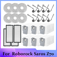 Accessories  For ( Roborock Saros Z70 ) Robot Vacuum Cleaner Spare Parts Main Side Brush Mop Cloth Filter Dust Bag Replacemen