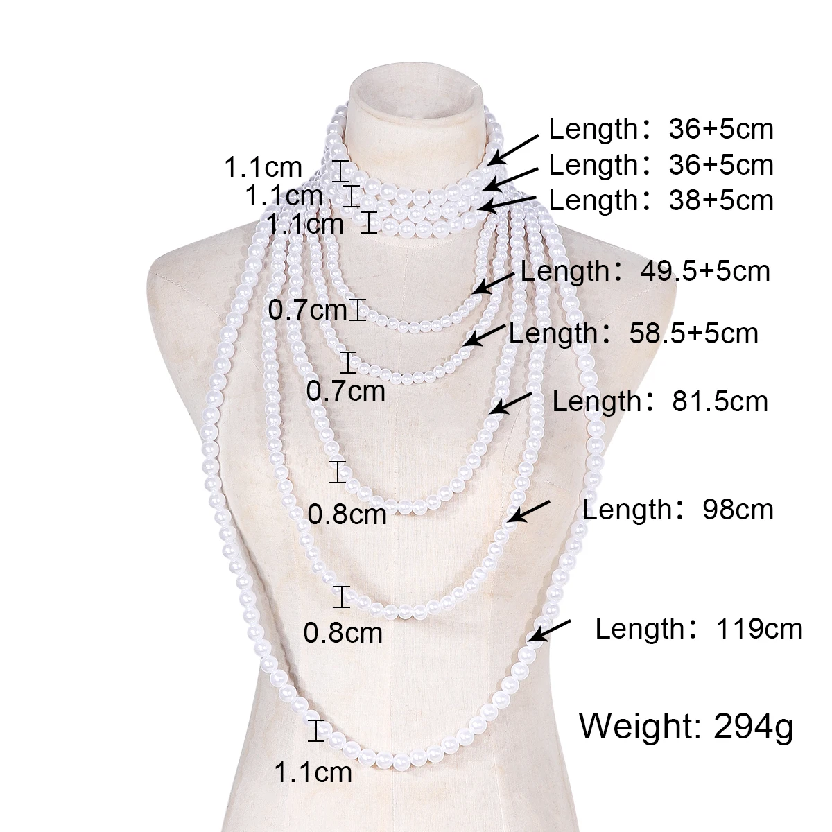 ZAA Imitation Pearl Necklace Multilayer Pearls Chains Tassel Choker Necklace for Women Luxury Wedding Jewelry Accessories