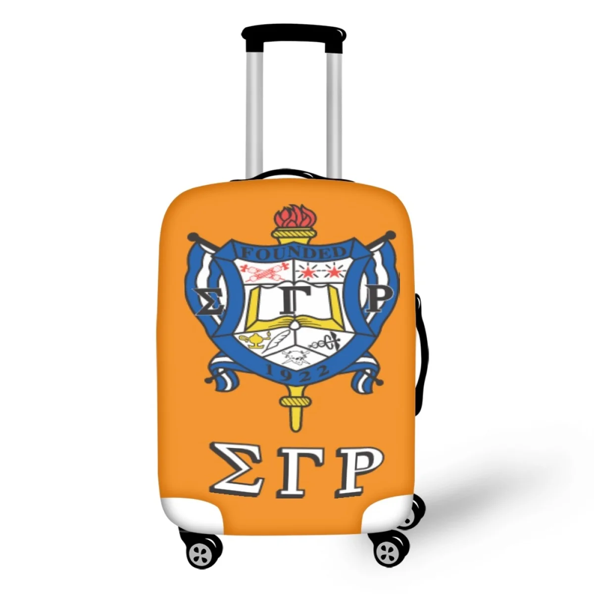 

FORUDESIGNS Greek Alphabet Travel Luggage Covers Practical Sigma Gamma Rho Suitcase Cover Accessories Elastic Protector Creative