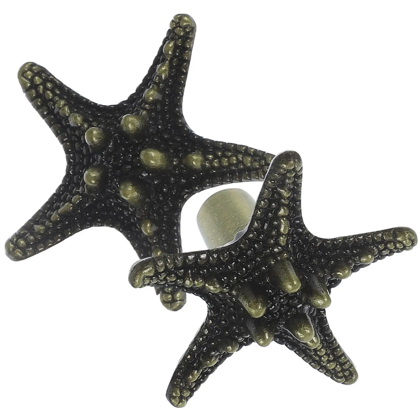 

2pcs Seastar Alloy Drawer Knobs Vintage Bronze for Cabinets Dressers Wardrobes Bookcases Sea Star Shaped Knobs Hardware