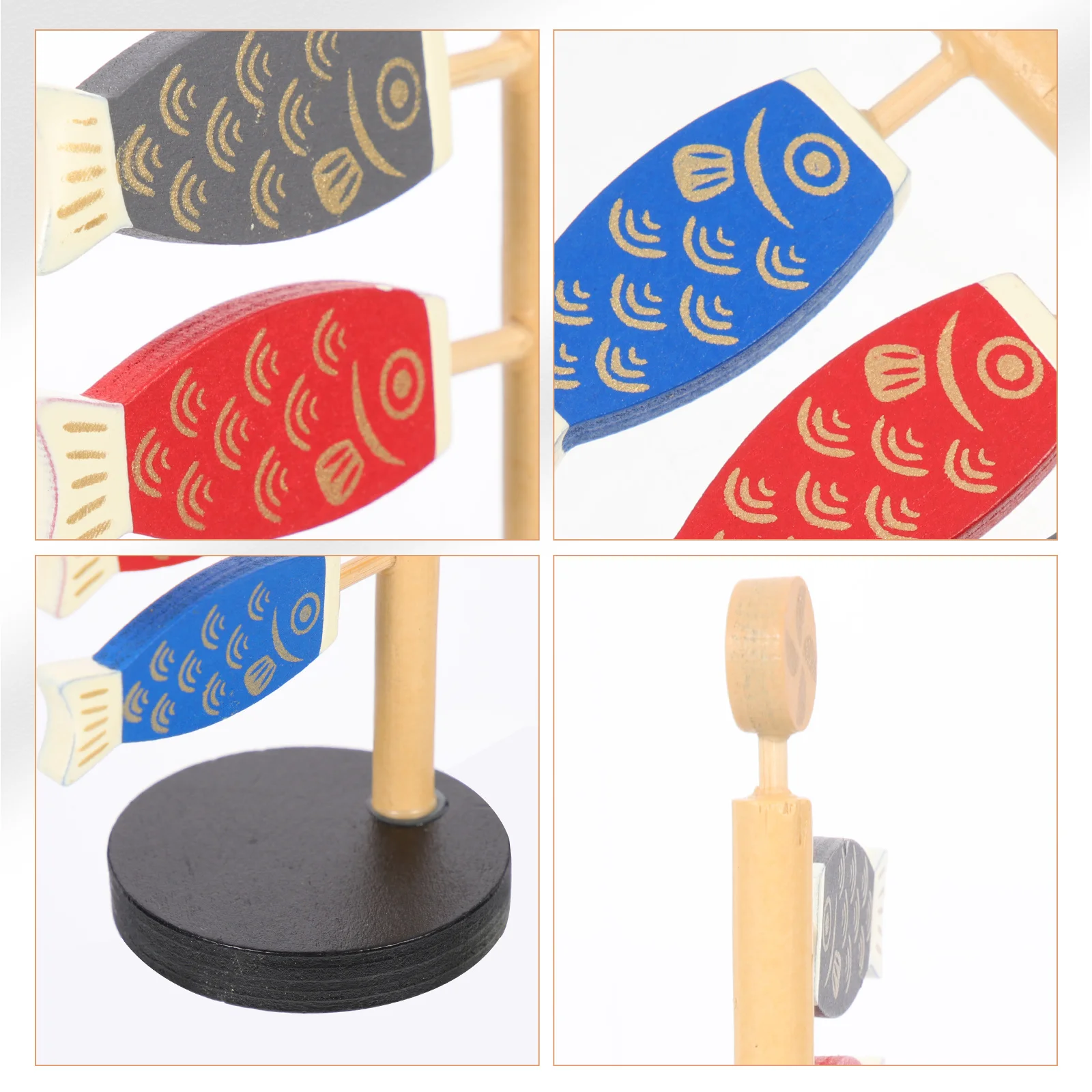 

Japanese Carp Flag Decor Traditional Boy's Day Blessing Lucky Table Ornament Small Compact Japanese Style Decor