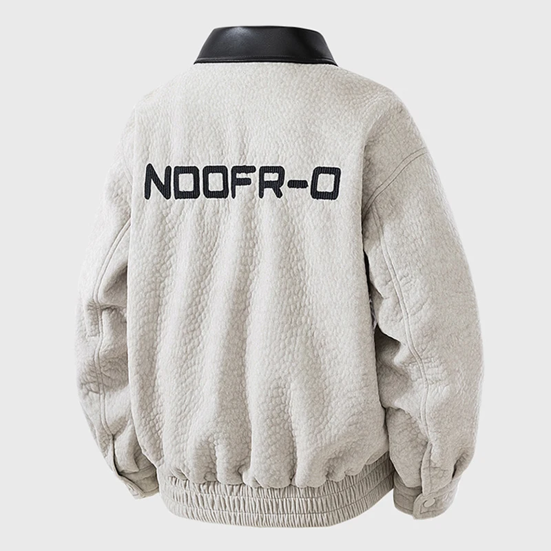 الخريف والشتاء الرجال موضة عادية الاتجاه سترة في الهواء الطلق يندبروف معطف دافئ 2025 جديد الشارع خمر مع سستة جاكيتات