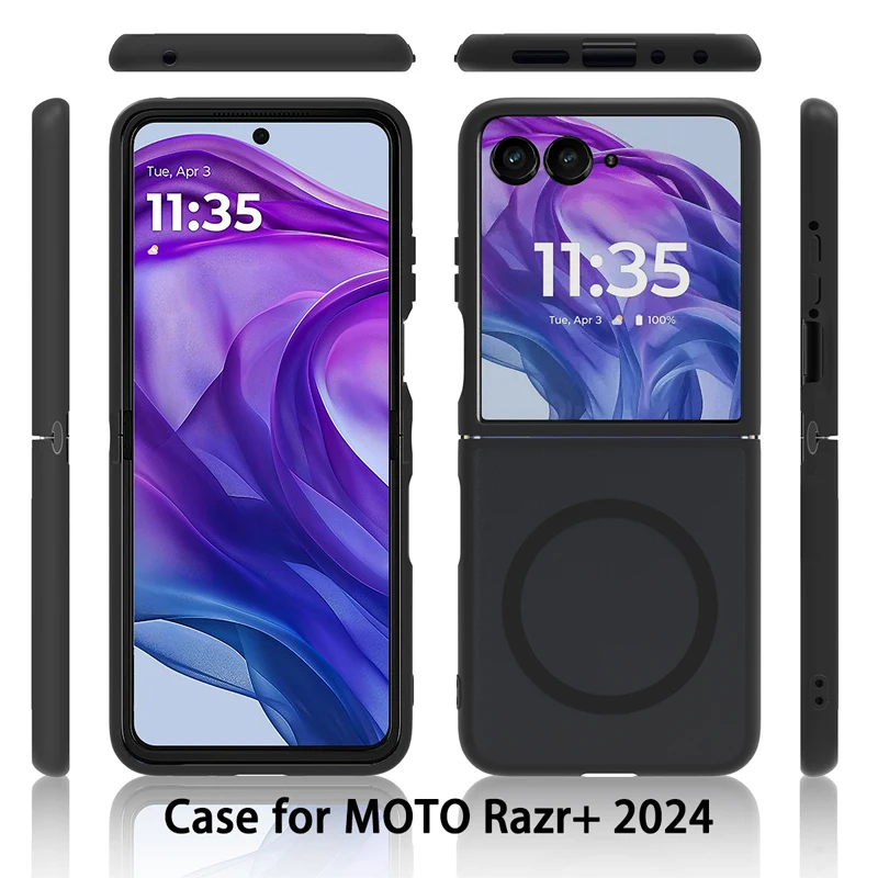 

Магнитный чехол ELVEV для Motorola MOTO Razr 50 Ultra, Razr+ 2024 2025, противоударный, из твердого поликарбоната и ТПУ, матовый, прозрачный