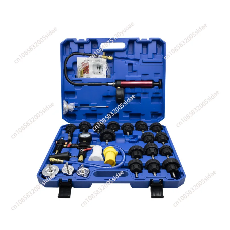 New 34Pcs Universal Radiator Pressure Tester Vacuum Type Cooling System Test Detector Set Tester Refroidissement