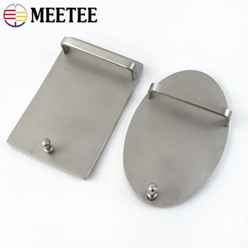 1Pc 35mm/40mm Stainless Steel Belt Buckles for Men Women Metal Waistband Head Smooth Plate Buckle Clasp DIY Hardware Accessories