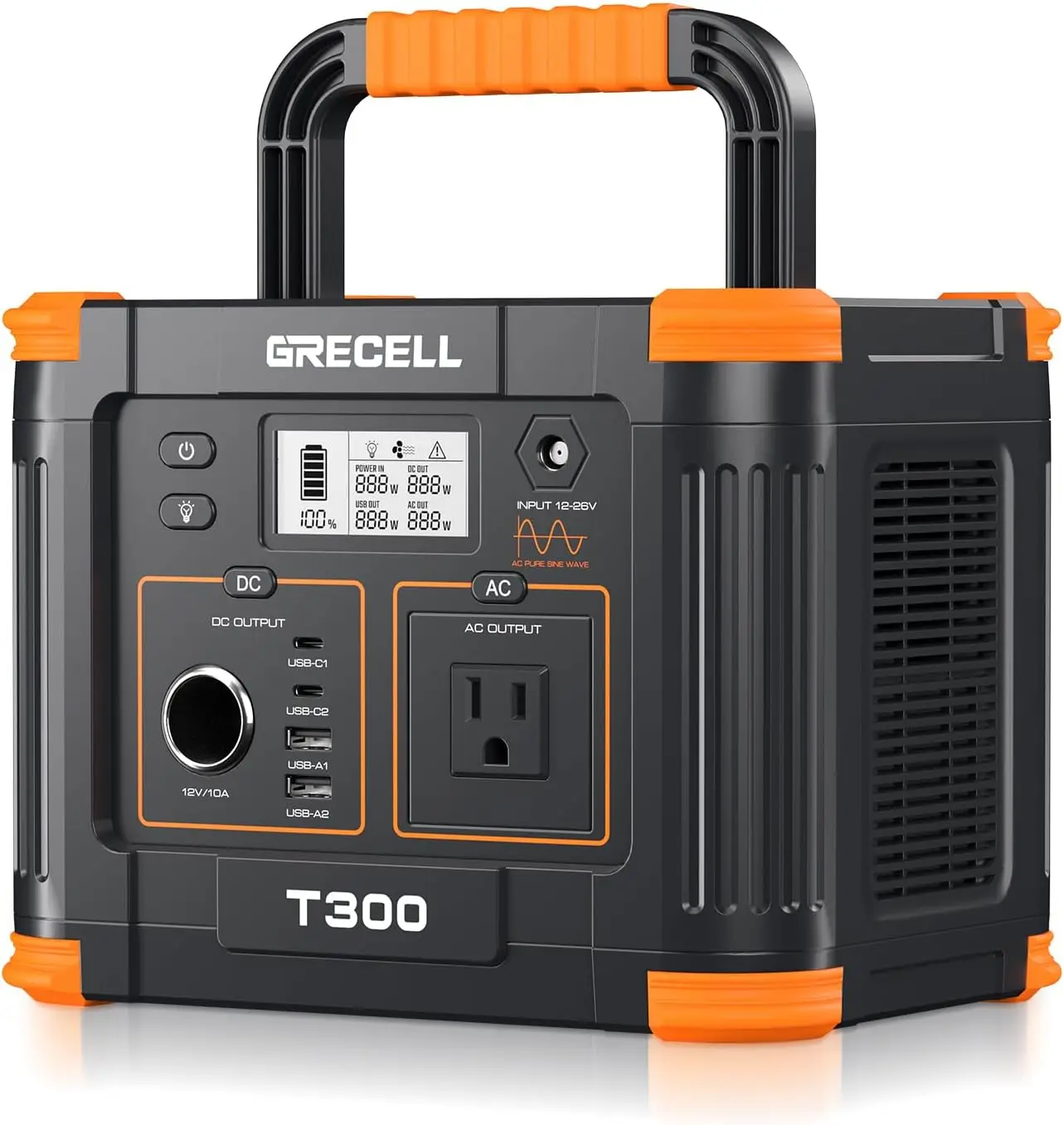 

Portable Power Station 300W 230.88Wh, Solar Generator with 60W USB-C PD Charging & 110V AC Outlet Backup Battery for Camping
