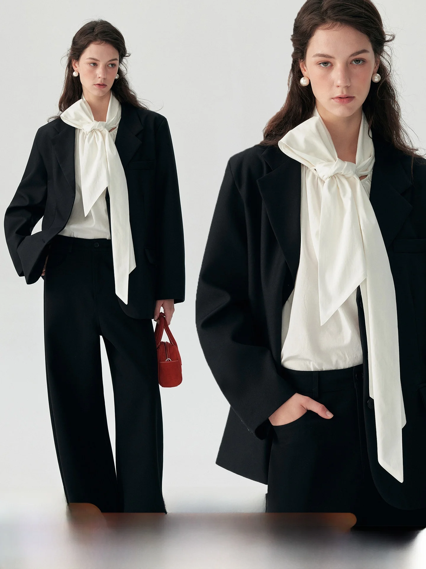 

plus Bla Casual oulder Suit Jaet Women's Loose Fit Polyester Long Sve Formal Wear Iron Free Commute Sle