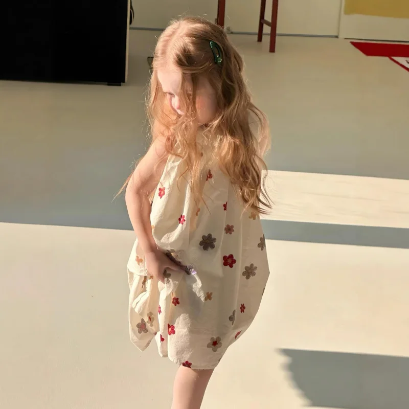 

Korean girls' summer clothing2026Girl's Floral Dress, Tank Dress, Baby Princess Dress