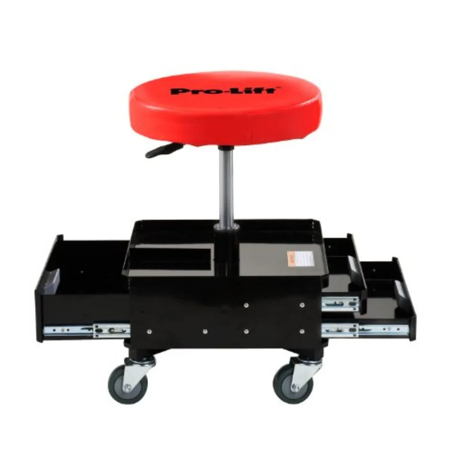 C-3100 Grey Pneumatic Chair with Dual Tool Tray - 300 lb. Capacity Pack of 1 view 3