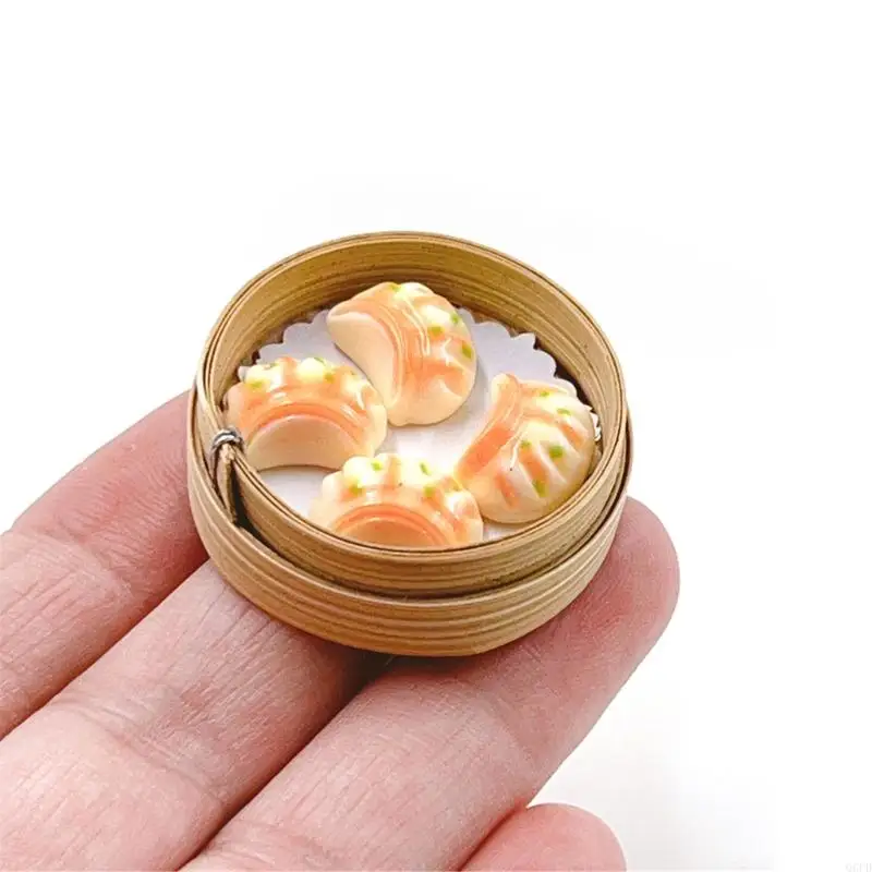 Bộ Bánh Bao Hấp Nhựa Mini Hình Mô Hình Cho Nhà Búp Bê Tỉ Lệ 1/12