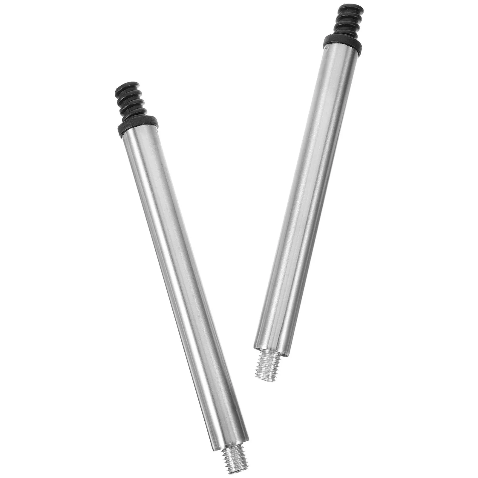 2pcs Stainless Steel Toilet Brush Lower Pole Durable Ergonomic Design Easy Disassemble Clean Wide Application Commercial