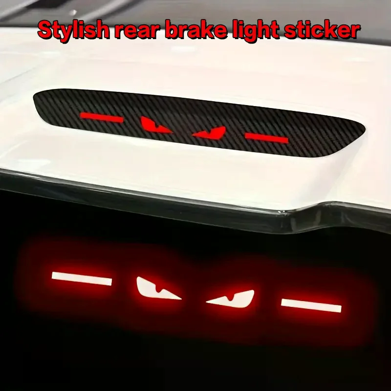 New Car High Brake Light Sticker Rear Brake Light Decorative Sticker Luminous Brake Decorative Cover Devil Eye