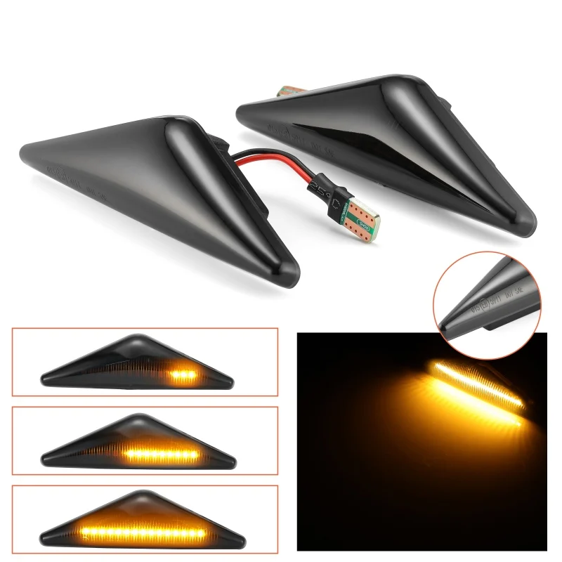 LED Dynamic Side Marker Turn Signal Light Sequential Blinker For Ford MONDEO 2000-2006 MK 3 FOCUS MK1 1998-2004 Car Styling