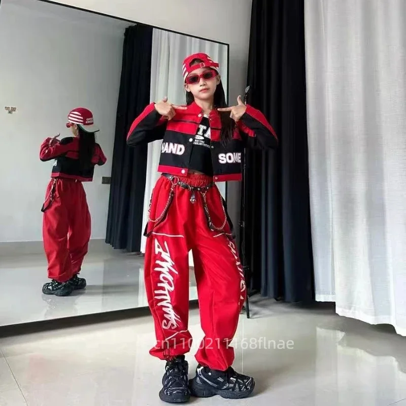 Jazz-Hip-Hop-Tanzset für Mädchen, Streetdance-Kostüm für Kinder, Performance-Outfit für Model-Runway-Bühnenshows – Detail 5