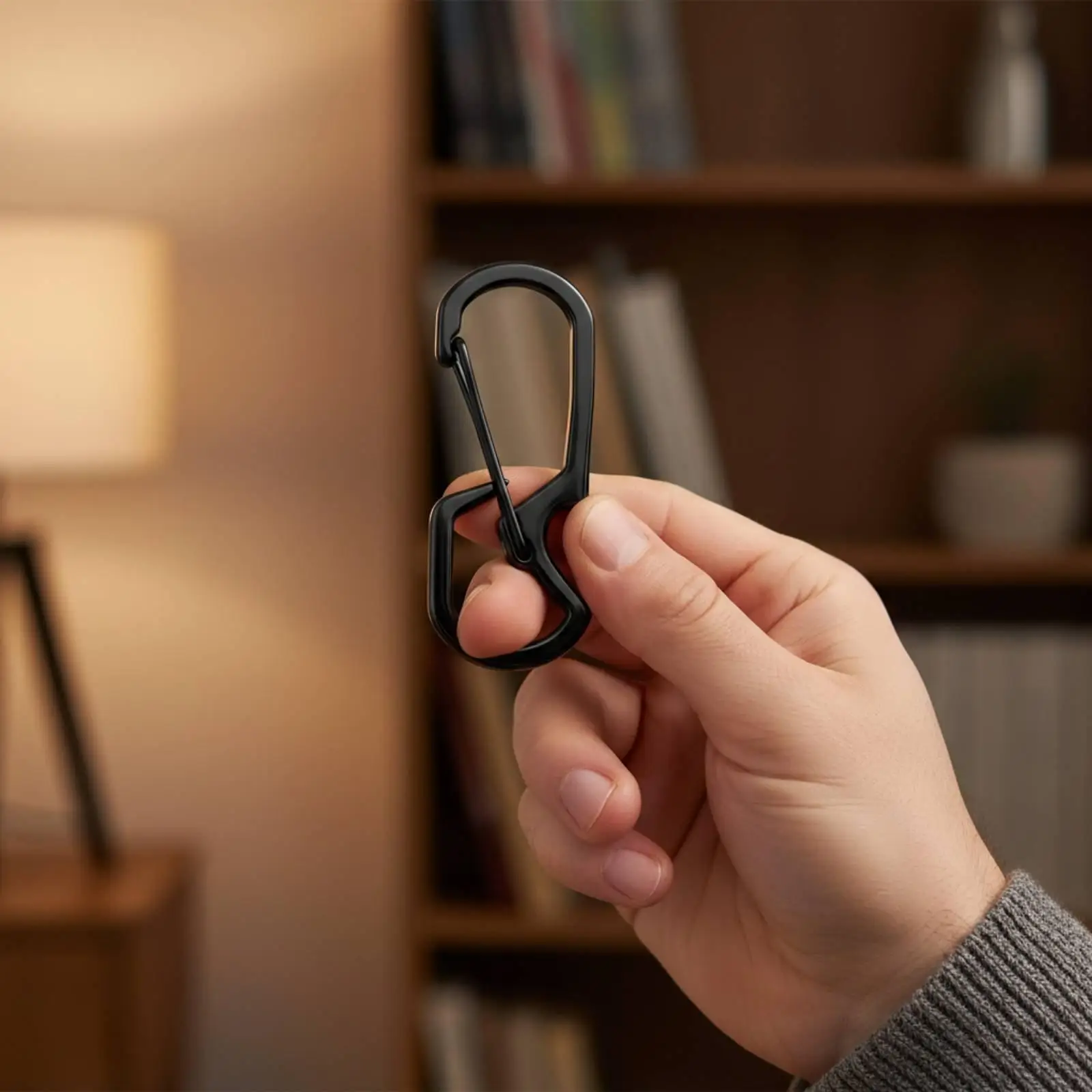 304 Stainless Steel Keychain Bottle Opener Compact Carabiner Design Lightweight Metal Cap Tool for Outdoor