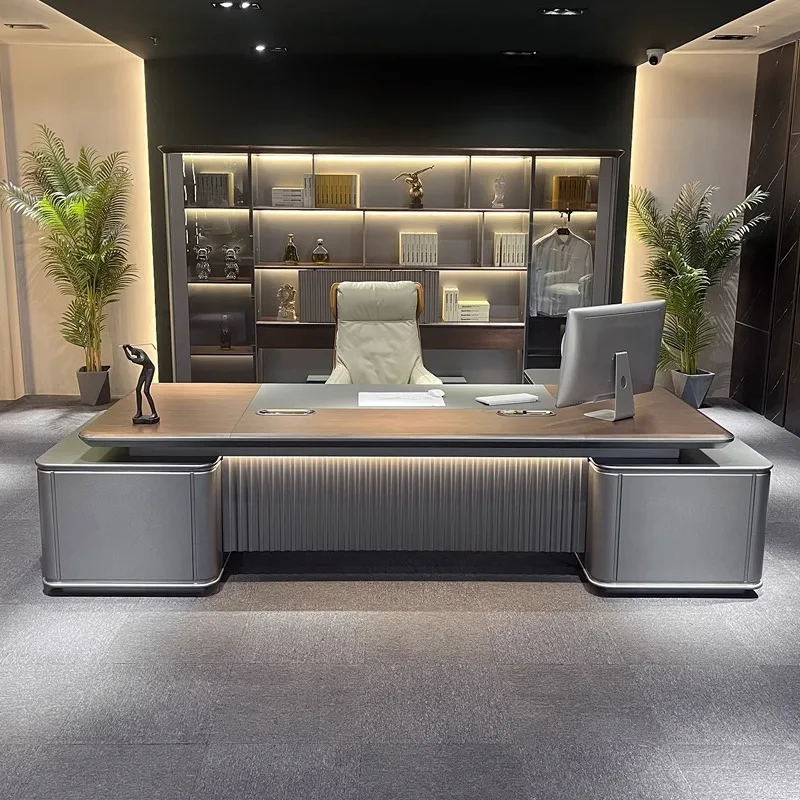 CEO desk,boss table,office Furniture,President High-End Executive Manager Office Desk And Chair Set