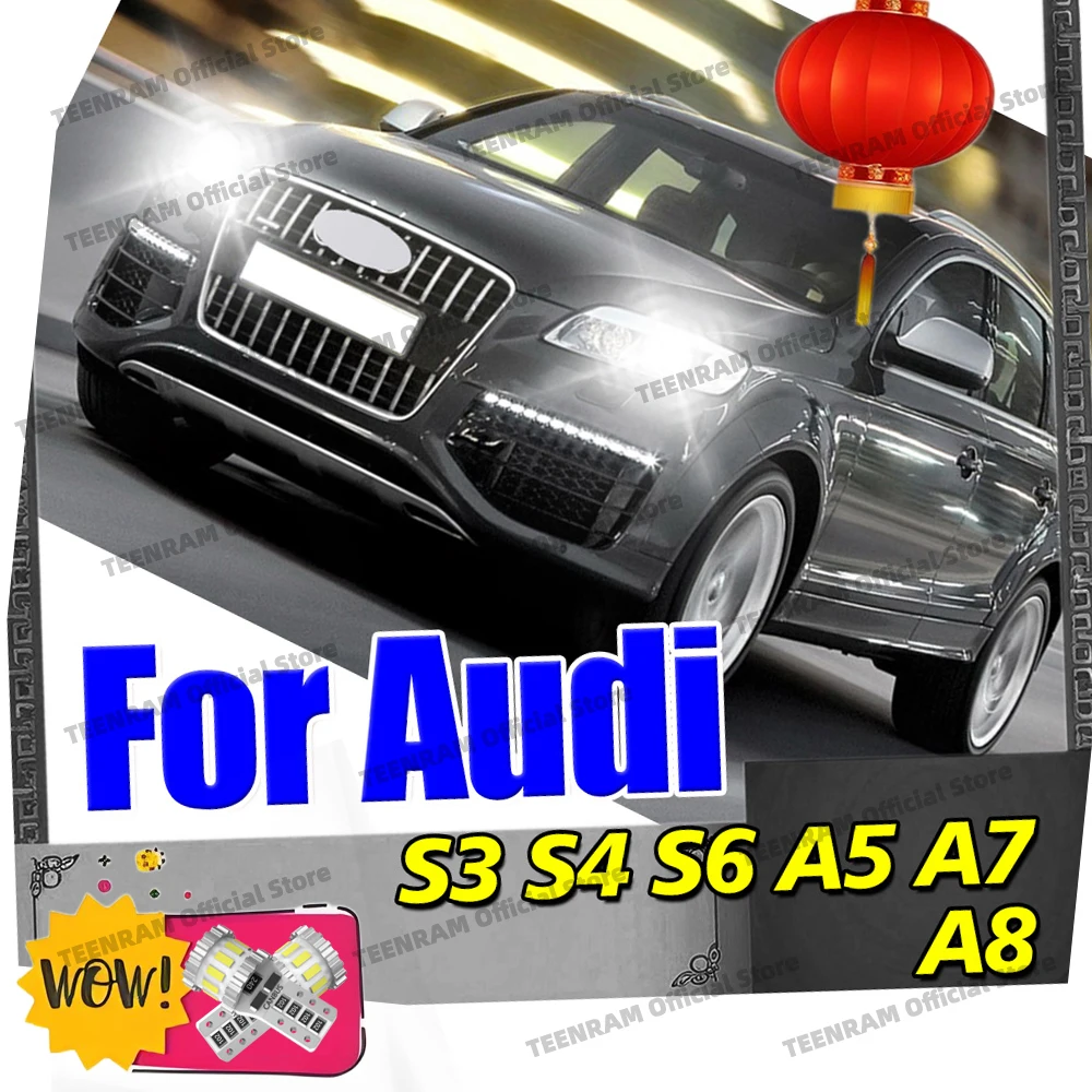 

2шт 6000K T10 Автомобильные светодиодные лампы для Audi A3 8L 8V 8P A4 B5 B6 B7 B8 A5 A6 C5 C6 C7 A7 A8 D2 D3 Внутренние стояночные габаритные огни