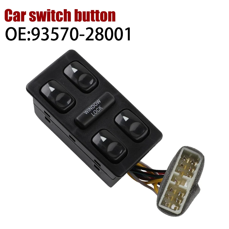 

93570-28001 9357028001 12 Pins Front Left Power Electric Single Window Switch For 1992- 1994 Hyundai Elantra Galloper