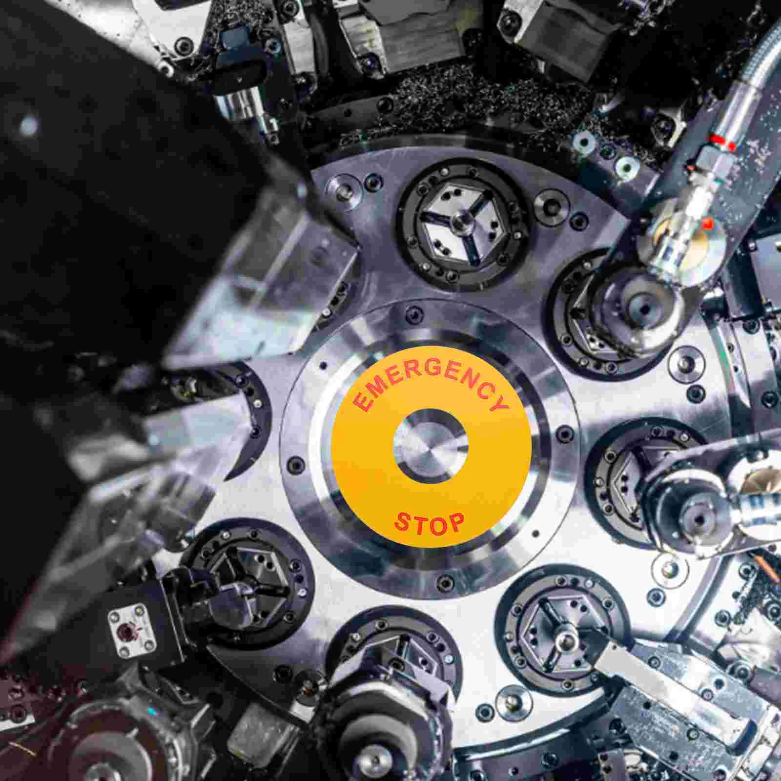 8 Pcs Emergency Stop Warning Decals for Equipment Label Sticker Sign Caution Stickers Car