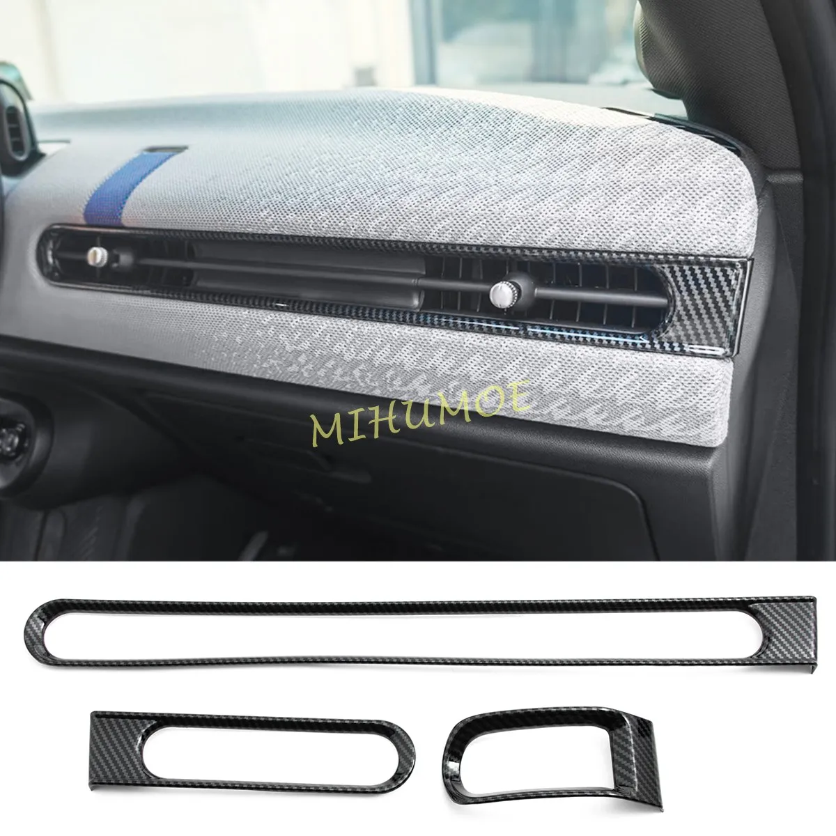 

Carbon Fiber Air Conditioning Vent Ring Outlet Cover Trims For MINI Cooper C S F65 F66 F67 2024 2025 2026 Car Accessories