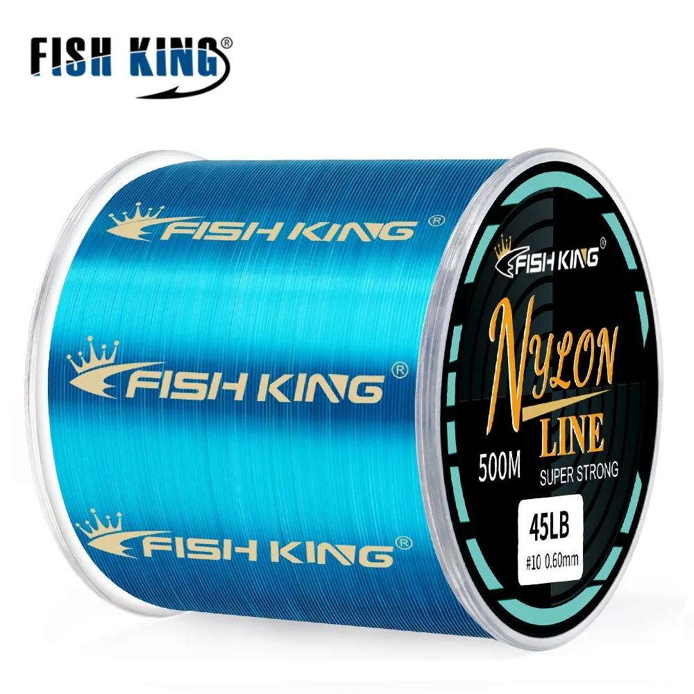 FISH KING 300M 500M Monofilament Fishing Line Japan 0.14-0.50MM Super Strong Nylon Line Carp Fishing Accessories 4.13-31.28LB