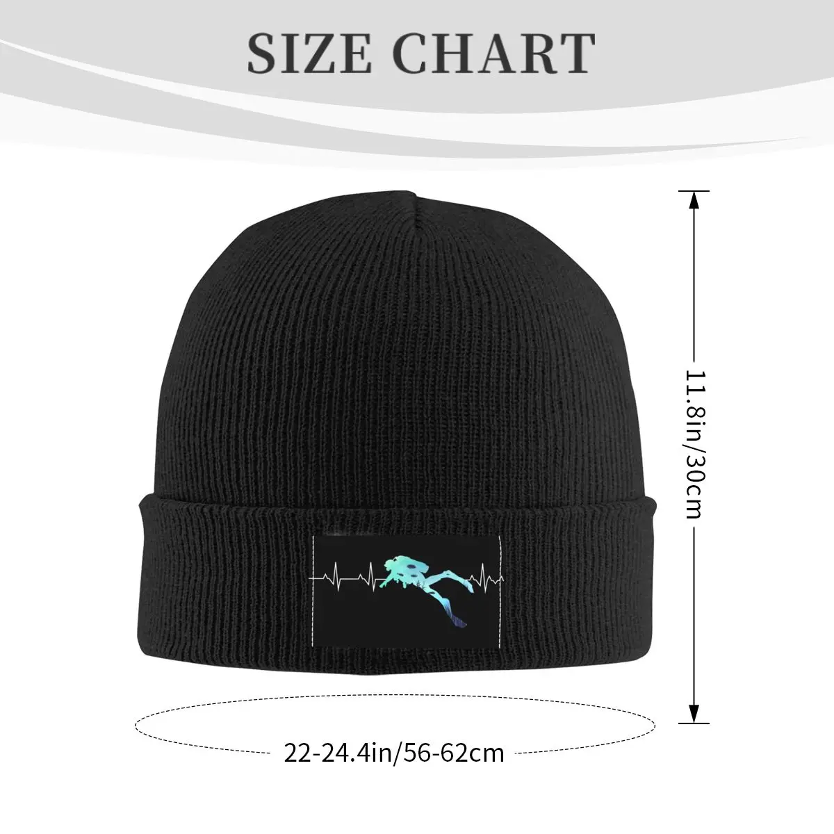 مخصص الغوص ضربات القلب Skullies Beanies قبعات للجنسين شتاء دافئ متماسكة قبعة النساء الرجال موضة الكبار الغوص الغواصين بونيه القبعات