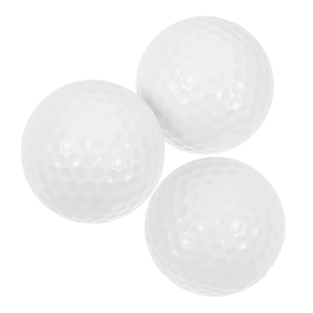 

3pcs Golf Balls Double Layer Practice Lightweight Use Soft Durable Elasticity Training Accessories