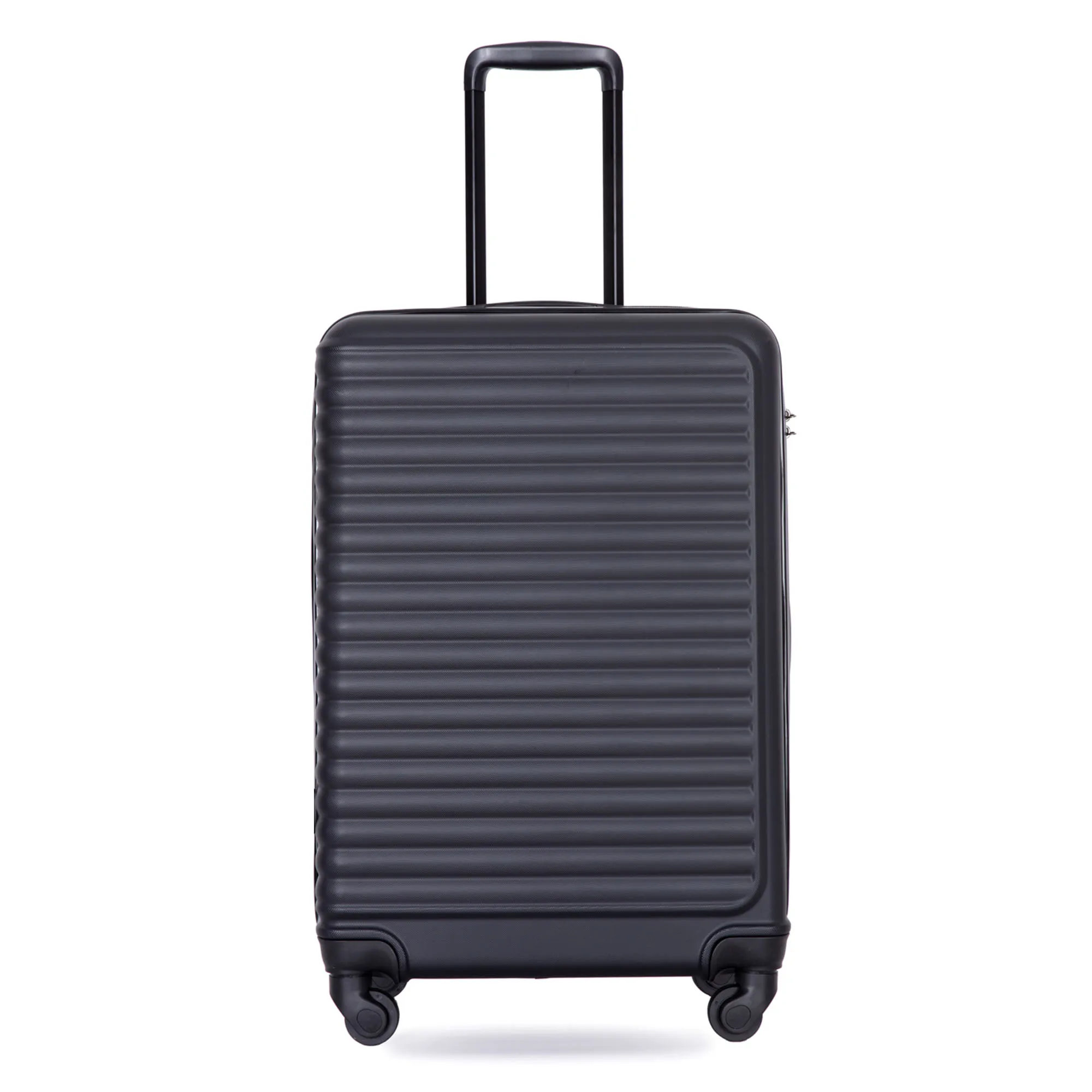 TSA Toll Case suitcase hand luggage 4 Rolls ABS Material TSA Custom Lock 58.5*39.5*23 Black