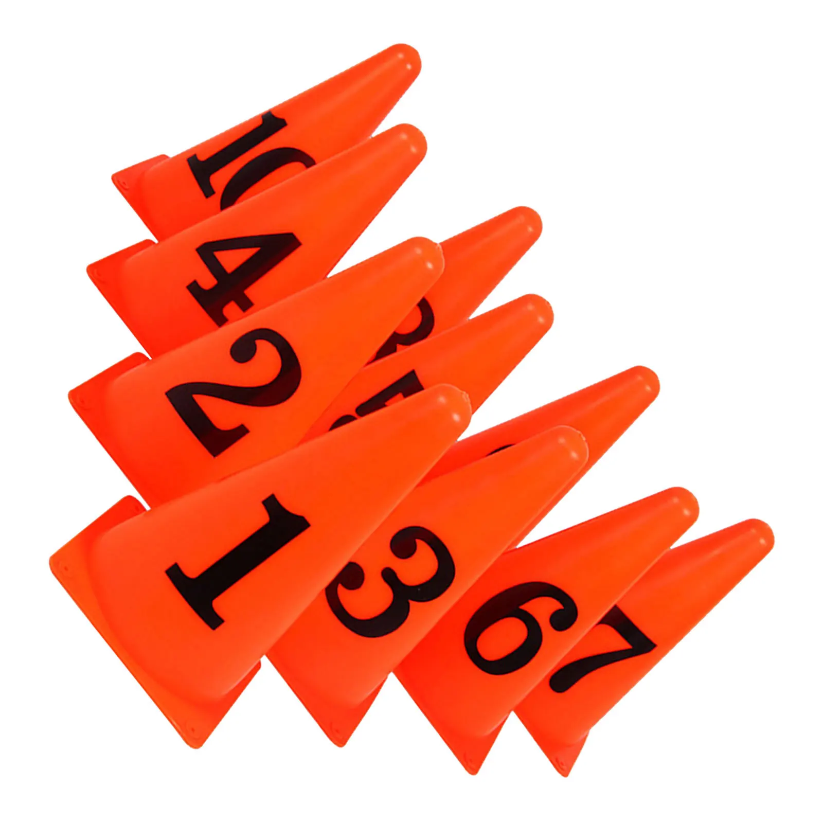 

10 pcs Marker Bucket Orange Black Training Cones For Football Basketball Tennis Drills Indoor Outdoor Sports Practice Team